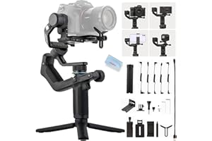 FeiyuTech Camera Gimbal Stabilisateur SCORP-Mini 3-Axes gimbal Tout en Un pour Appareil Photo sans Miroir,Caméra d'action,pour Canon Sony Fujifilm Nikon iPhone Samsung,Charge utile maximale 2.65lb