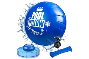 BerrysParadise Pooltäcke Vinter Ø3,6m XXXL Lufttäcke för pool, med dubbelsöm, 20m repp, uppblåsbart övervintringskudde för po