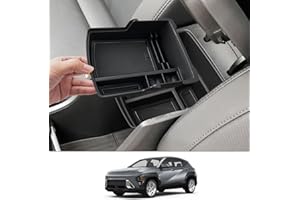 CDEFG Compatibile con Hyundai Kona Elettrico SX2 2024 2025 Console Centrale Bracciolo Scatola Contenitore Doppio Strato Archivio Auto Center Console Organizer Tray Kona 2024 Accessori 2 pezzi