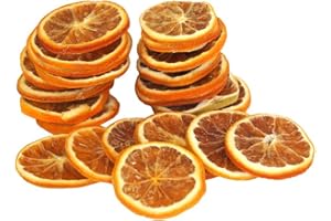 CUTEFLY 50 Stück Orangenscheiben Orangen Weihnachten Adventskranz Streudeko Deko getrocknet