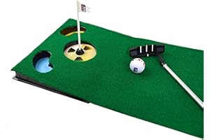 PGA Tour 6ft Putting Mat with Collapsible Putter & Alignment Guide Golf Ball