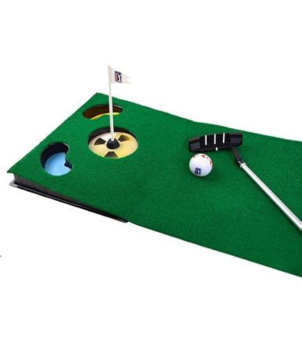 Putter Da Golf Regolabile Unisex 60-90 Cm - Mazza Adattabile Per Mancini E Destri, Set Con 4 Palline E Buca Con Bandiera