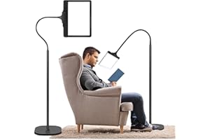 NZQXJXZ 3-in-1 Wiederaufladbare Lupe mit Licht und Ständer, 5X Lupenlampe mit 43 Einstellbaren Helligkeits-LEDs, Flexible Schwanenhals Lupenleuchte für Lesen, Nähen, Handwerk, DIY & Close Work