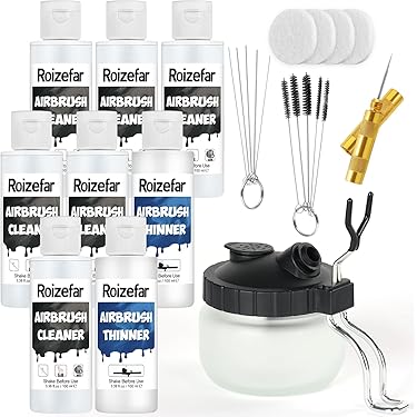 17-Delige Airbrush & Spray Reinigingsborstel Set - Professioneel Schoonmaakset