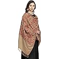 Zamour Kashmir Women Stole Shawl Scarf Wrap with Indian Embroidery Flower