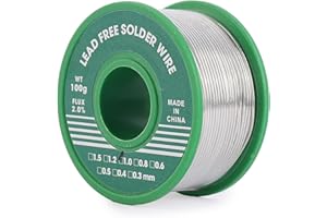 KA WAH CORE Bleifrei Lötzinn, Lötdraht 1mm 100g mit Flussmittel Lötzinn, Kolophoniumkern Sn99 Ag0,3 Cu0,7, Elektronik-Lötdraht, zum Elektrolöten Reparatur