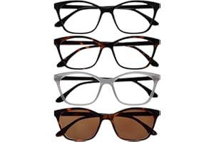 ‎OPULIZE OPULIZE KAT Lese- & Sonnenleser - 4er-Pack - Cat-Eye Katzenaugen-Fassung - Schwarz, Braun, Grau, Braun - Herren & Damen - Federscharniere - RRRS59-1272 - +1.50