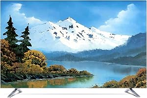 NAKAN Copertura TV Antipolvere Protezione Universale da 20"-80" per Schermi Piatti Curvi Copri Televisori Moderni per Interni con Stampa di Paesaggi in Poliestere(Color:Montagna,Size:52in)