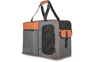 GENERISCH Annitaño - Premium Hundeflugtasche 55x40x23 cm - EUWI - Wasserdicht und belastbar bis 12 kg - Komfortable Reise-Tragetasche für Hunde