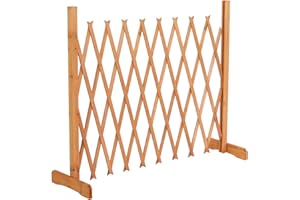 Oypla Expanding Freestanding Wooden Trellis Fence Garden Screen