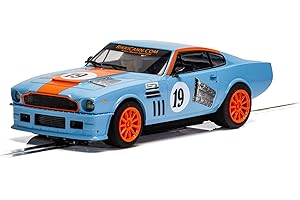 Scalextric C4209 Aston Martin V8 - Gulf Edition - Rikki Cann Racing, Orange/Blue