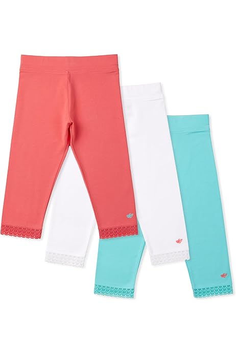 Girls' Capri Leggings 3-Pack - Black/Shell/White | The Children's Place