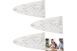 SSHUIKKAI 3 Stück Parabelschablone Mathe, Kurvenschablone, Parabel Lineal, Normalparabel Schablone, für Sinus Kosinus Tangens Ein Wichtiges Hilfsmittel Für Studium Und Beruf