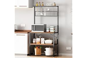 SogesHome Estantería para panadería, soporte para panadería, muebles de cocina, microondas, soporte para horno de cocina, espacio de trabajo con estante (D5003)