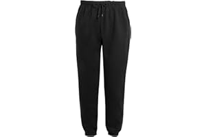 Beach Stone® Men's Trouser Fleece Elasticated Joggers Cuffed Sweatpants with Zip Pockets Fleece Gym Sports Casual Trousers Mens Fleece Jogging Bottoms Pants Trousers Casual Size S-5XL