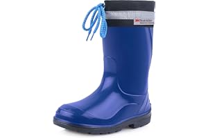 Ladeheid Bottes de Pluie Mixte Enfant Bottes en Caoutchouc Resistantes à l'eau pour Fille et Garçon Chaussures Imperméables LA-972