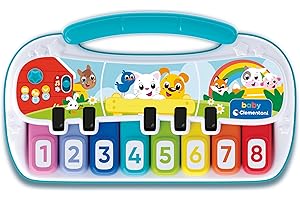 Clementoni Baby Pianola degli Animali, Gioco Musicale Prima Infanzia Bambini 18+ Mesi, Tastiera Elettronica Interattiva, Stimola Lo Sviluppo Cognitivo e Creativo, Lingua Italiana, 17938