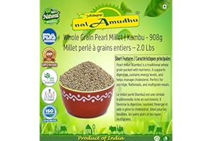 nalAmudhu Whole Grain Pearl Millet - Natural Kambu in Ziplock Pouch (910g)…