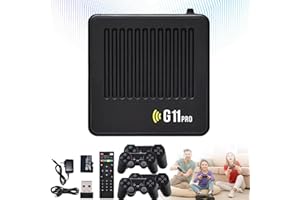 GLSAYZU 2025 New Retrowave G11 Pro, Retrowave G11 Pro Game Box 4K, Retrowave Game Box Retro-Spielekonsole, 100,000 Retro Games with 4 Wireless Dual Controllers (4 Griffe (128G))