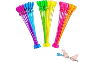 Polyplas 111Pcs Self-Selling Rapid Fill Water Balloons Fun Balloon Rapid-tying sealing Multicolour Water Balloons Foil Packaging for Outdoor Game