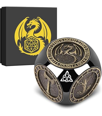 Mini DND dobbelstenen set, handheld dobbelstenen wizard zakhorloge schelp case, 7-delige polyedrische metalen D & D dobbelstenen set, kerkers en draken geschenken met geschenkdoos, rollenspel bordspel