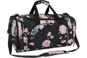 MOSISO des Sports Duffel Pivoine Sac de Gym avec Chaussure Compartiment pour Hommes/Femmes Danser Voyage Fins de Semaine