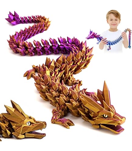 3D -Gedruckter Drache 3D Drache Flexibler Artikulie Produktbild-Vorschau 9