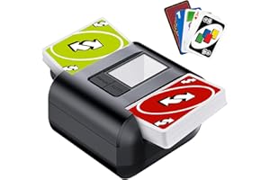 OBLITZON Mélangeur de Cartes Automatique Électrique pour 1-2 Jeux - Mode Auto/Manuel - Batterie 2000mAh Rechargeable USB-C - Silencieux - Compatible Poker, Belote, UNO, Blackjack, Texas Hold'em