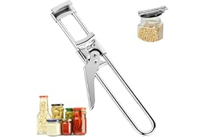 YSTrillion Ouvre Bocal Manuel,Manuel de Sécurité Ouvre-Boîte,Acier Inoxydable Réglable Ouvre Bocaux pour Les Personnes Âgées Mains,Les Personnes Souffrant D'Arthrite