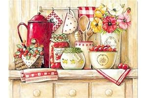 TAXPY Punto De Cruz,Diy Kit De Punto De Cruz 40 * 50Cm Fruta Impresa Tela 11Ct Punto De Cruz Kit Completo Diy Bordado Dmc Hilos Artesanía Hobby Pintura Artesanía Aguja Estampada Conjunto De Kit De Pun