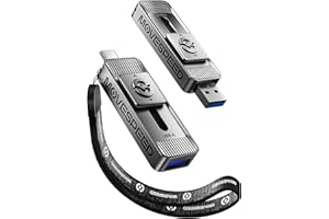 ‎MOVE SPEED MOVE SPEED Externe SSD 1TB, Externe Festplatte mit bis zu 560MB/s Lesegeschwindigkeit, SSD Extern mit Dual-Ports & Push-Pull Design, Typ-C + USB 3.2 Portable SSD für iPhone 17/16/15/Android/Mac