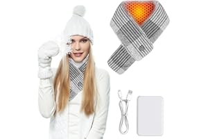 Sciarpa Riscaldata, Victop Sciarpa Riscaldata Elettrica con Power Bank, Scaldacollo Riscaldato con 3 Livelli di Riscaldamento per Donna Uomo, per ciclismo sci campeggio escursionismo caccia