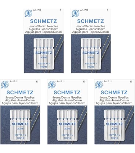 Organ HLX5 Quilting/Jeans Needles - 20 Pack, Size 18/110, Flat Shank Industrial Needles For Juki, Brother, Babylock Machines