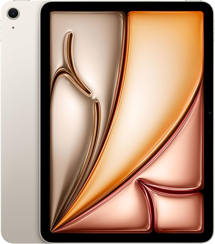 Apple iPad Air 11 inç (M4): Liquid Retina Ekran, 256 GB, 12 MP Ön/Arka Kamera, Apple N1 ile Wi-Fi 7 — Yıldız Işığı