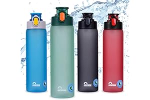 Majestic Sport Okosei Butelka na napoje, 750 ml, nie zawiera BPA, tritan, butelka sportowa, na rower, do fitnessu, lekka, odporna na uderzenia, wielokrotnego użytku, zielona