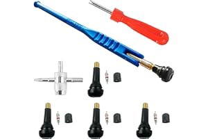 ANBOO 7 Pcs Demonte Valve Pneu Outil Remover, Valve Pneu Voiture 4pcs, Valve Tubeless, Demonte Obus Valve pour Le Voiture Montage et l'Entretien