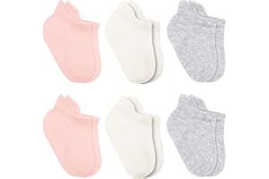 bistyle Baumwolle 6 Paar Baby Socken für Neugeborene Säugling 0-6 Monate bis 3 Jahre | Stopper Socken Nahtlos Socken | Jungen Mädchen Kindersocken