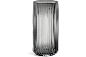 ‎AODERUN Aoderun Glas Blume Vase 7.5 Zoll gerippte Vase Riffelglas Vase für Wohnzimmer Esszimmer und Couchtisch Küche Büro Home Regal Hochzeit Party Dekor