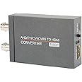 Bewinner AHD TVI CVI CVBS to HDMI Converter Adapter, Multimedia Full HD 720P 1080P 3MP 4MP 5MP 8MP BNC to HDMI Video Adapter for Monitor HDTV DVR
