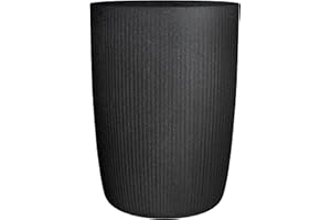 ‎SCHEURICH Scheurich Linetto High 54, Hochgefäß/Blumentopf/Pflanzkübel, rund, Farbe: Stony Black, hergestellt mit recyceltem Kunststoff, 10 Jahre Garantie, für den Außenbereich