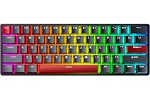 DrunkDeer G60 Rapid Trigger mechaniczna klawiatura do gier TKL przełącznik magnetyczny klawiatura RGB PBT klawisze kompaktowe 60% 61 klawiszy USB przewodowa, czarna