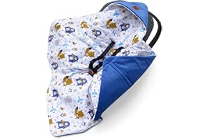 ‎PEPI MADE IN POLAND Pepi - Einschlagdecke Babyschale - 90x90 cm - Kinderwagen Decke - Babyschale Decke - Baumwolle Babydecke für Autositz - Babyeinschlagdecke