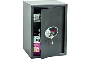 Phoenix Safe Company – SS0804K Vela Home & Office Security Safe | Key Locking | Twin Locking Bolts | Metallic Graphite Finish | 51 Litre Capacity | 19kg