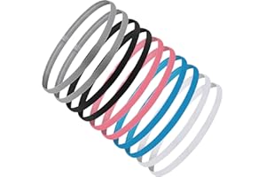 ALAHUGYEF Fasce Elastiche Sportive Uomo, Set di 10, Bandana Sottile per Sport, Fasce Antiscivolo per Bambini, Bandana Sportiva per Donne, Ideale per Calcio, Yoga, Corsa, Allenamento