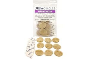 URSA STRAPS URSA Plush Circles – 5 mm Länge Kurzes Fell LAV-Überzug wiederverwendbar und Super Weich 25 mm Durchmesser (9 x Weiß)