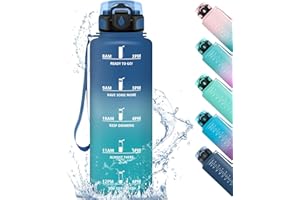 HoneyHolly Borraccia 1,5 Litri, Sportiva Prova di Perdite, Borraccia Motivazionale, Bottiglia Sportiva Tempo, con Filtro, Bottiglia Palestra per Fitness, Ciclismo, Scuola, Ufficio
