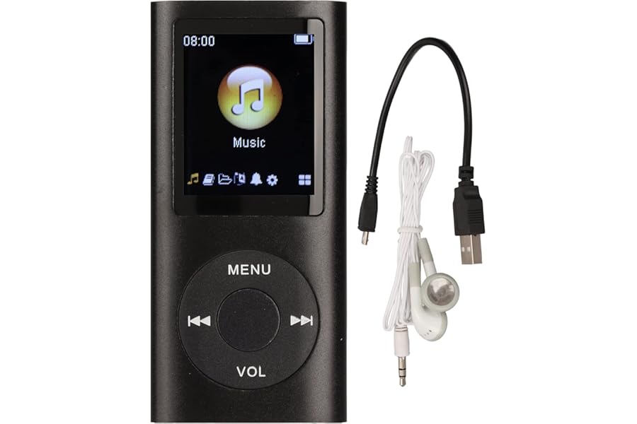 MP3 Player, Portable Music Player 1.8 inch MP3 Music, Stress Free Music Player, Slim Digital Audio Player, Headphones, for Outdoor Activities, Sports