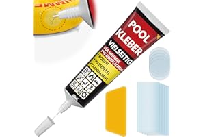Bellifluous Pool Reparaturset, Pool Flicken, 60ml Poolfolie Reparaturset für Schwimmbad, Aufblasbares Bett, Luftmatratze, Kajakfahren, Pool Kleber zur schnellen Reparatur aufblasbarer Gegenstände