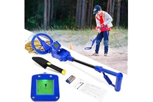 Metal Detector Kids, Potuem IP68 Waterproof & Lightweight Metal Detectors with LCD & Sound Indication, High Sensitivity Metal Detector with Shovel for Treasure Seeking, Gold Digger(Blue)