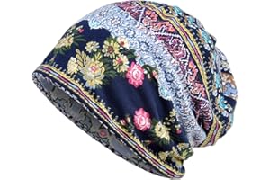 TERYNANLE Beanie Hat for Women, Slouch Beanie Unisex Skull Cap Stylish Beanie Winter Hat, Soft Comfy Headwear Chemo Cap Cozy Sleep Cap for Hair Loss, Multi-use As Beanie Hat, Neck Warmer, Turban, Helmet Liner